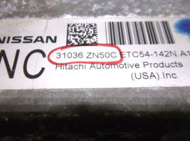 2009..09  NISSAN  ALTIMA  CVT/ 4 CYL / TRANSMISSION /COMPUTER/MODULE /T.CM image 3