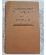 Vintage Velazquez Pronouncing Dictionary Spanish English 1953 Thumb Index - $27.01 CAD