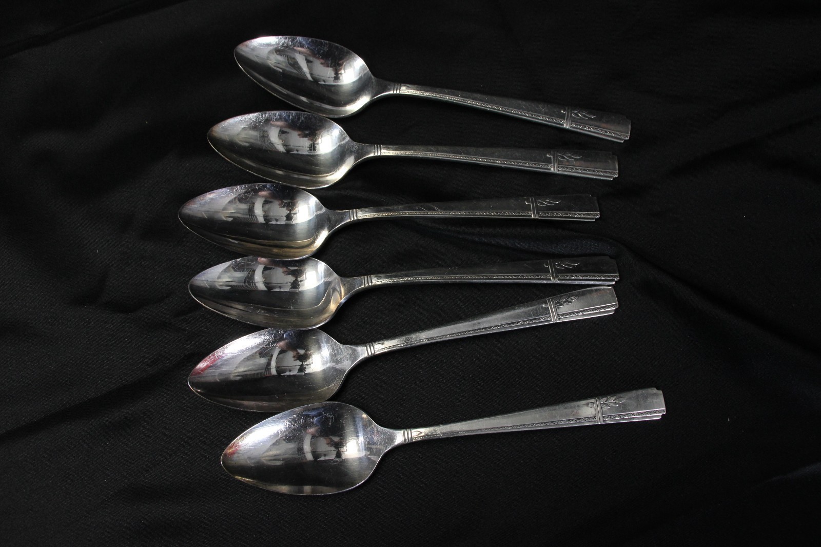 Prestige Grenoble Serving Spoons 8 1/4&quot; Silverplate Set of 6 - $23.51