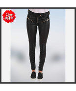 Women&#39;s Leather Pants Genuine Lambskin Leather Party Skinny Legging Trou... - $2,233.30 MXN