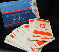 Parker Brothers Make A Million Card Game A Partnership Game for 4 - 1935 No Box - £12.19 GBP