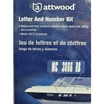 Attwood 148-Pc Black Waterproof Vinyl Boat Letter and Number Kit 14142-7... - $17.07