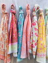 5pcs Block Print Mix Assorted Pareo Scarves Indian Sarong Beach Wear Wra... - $33.30