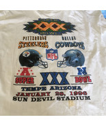 Super Bowl XXX  vintage T shirt Pittsburgh steelers Dallas cowboys NFL g... - $34.60