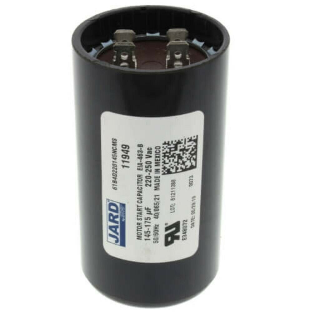 Jard 61B4D220145NCMS 145-175 MFD 220/250Vac Round Motor Start Capacitor - $24.83