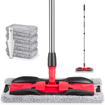 Microfiber Floor Mop For Hardwood Cleaning 360 Rotating Dust Wet Mop Adjustable - £22.96 GBP