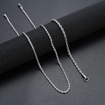 New Silver Stainless Steel Rope Chain (Sz 7mm) - £7.74 GBP