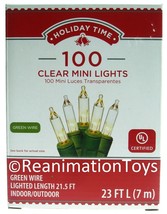 Holiday Time 100 Clear Mini Indoor/Outdoor Lights 23ft Patio Party Garde... - £11.73 GBP