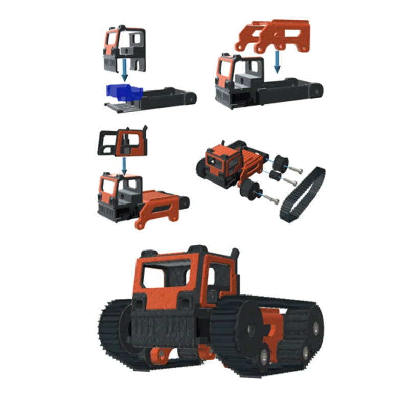 RC Robot Car Web Control Tank Model Tractor Crawler Balance Car 3D Printing - £162.91 GBP