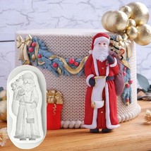 Santa Claus Mould For Christmas Cake Decorating Christmas Silicone Mould Resin - £10.32 GBP