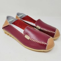 Venus Celia Women&#39;s Driving Loafers Sz 9 M Comfort Walking Burgundy - $23.87