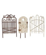 Primitives By Kathy PBK Miniature Fairy Garden Tiny Garden Gates Wood Me... - $20.98 CAD