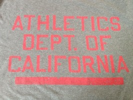 Old Navy Vintage Stye Athletic Depart California Gray Cotton Blnd T-shirt XL 46&quot; - £9.42 GBP