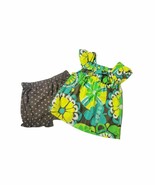 Baby Girl&#39;s 18 Months Tropical Floral Swing Top, Brown Print Shorts Set - $146.70 MXN