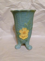 Weller Blue Blossom Pattern 3 Footed Planter 7 1/2&quot; x 4 3/4&quot; - £53.40 GBP