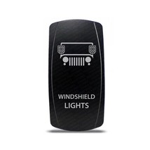 Rocker Switch for Jeep Windshield Lights Symbol - Green LED - $17.80