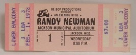 RANDY NEWMAN - VINTAGE  FEB. 1, 1978 UNUSED WHOLE CONCERT TICKET - $12.00