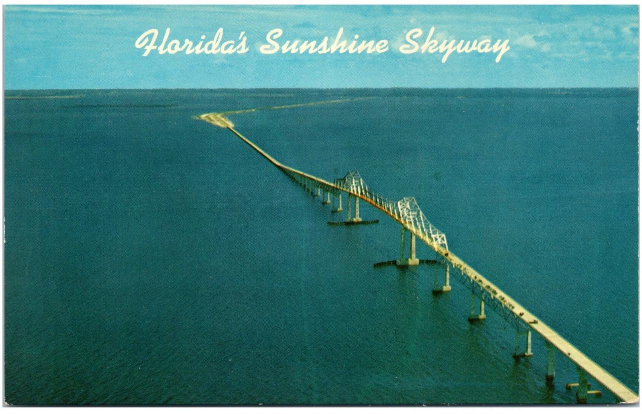Primary image for Vintage Florida Florida's Sunshine Skyway Tampa Bay Unused Postcard
