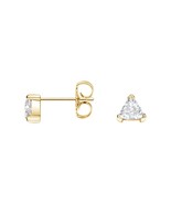 Trillian Diamond Moissanite Stud, 10K Solid Gold Stud, Gold Stud Earring - £130.13 GBP+