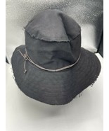 Lauren by Ralph Lauren Black Boho Sun Hat Medium - £19.42 GBP