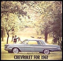 1961 Chevrolet Prestige HUGE Brochure Corvette Impala Bel Air Biscayne N... - $18.81