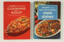 Lot 2 Vintage Spiral Bound Cookbooks Advertising CAMPBELLS Soup &amp; Main Dishes - £16.75 GBP