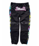 Le Tigre Mens XL Black/ Colorful Side Panel Tiger Logo Drawstring Jogger... - $28.49