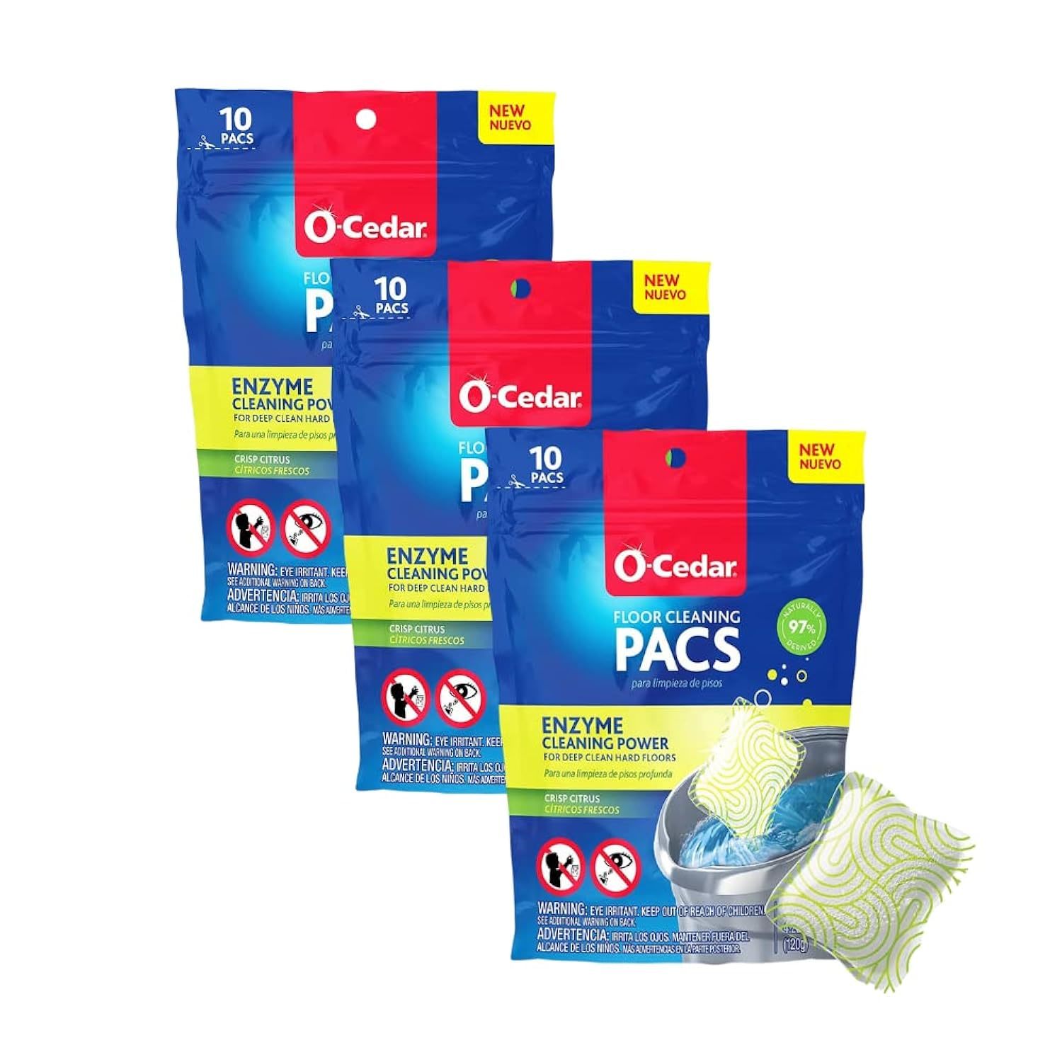 Floor Cleaning 30Ct Pacs Citrus Scent 10Ct (3-Packs)