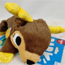 Bark Dog Toy 11 inch Splootdolph Reindeer Thrash Pet Squeaker Crinkle Pl... - £11.04 GBP