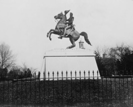 Andrew Jackson statue in Lafayette Square across from White House Photo Print - $8.81+