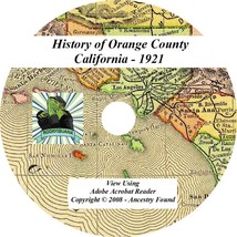 1921 History &amp; Genealogy of Orange County California CA - £4.68 GBP