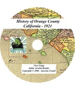 1921 History &amp; Genealogy of Orange County California CA - £4.69 GBP