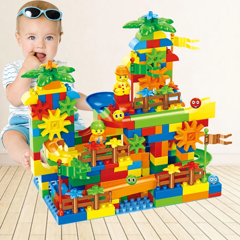 78-304Pcs Marble Race Run Maze Balls Track Building Blocks Funnel Slide Gear - £18.76 GBP+