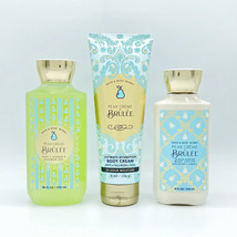 Bath &amp; Body Works Pear Creme Brulee 8oz Body Cream Lotion &amp; 10oz Shower Gel x 3 - £24.77 GBP