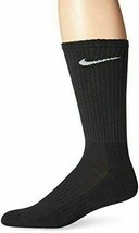 Nike Everyday Plus Performance Cushion Crew Socks Black Mens 8-12 - £8.64 GBP