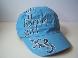 Air Force Girl Spell Out Hat Light Blue Strapback Baseball Cap - £12.34 GBP