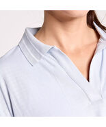 CALIA Women&#39;s Seamless Polo Short Sleeve Pale Blue Cropped Active Mesh M... - $458.41 MXN