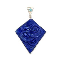 Starborn Carved Dragon Lapis Lazuli Pendant Necklace (22&quot;) Blue - £334.04 GBP