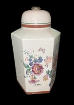 Vtg 28" Floral Ceramic Table Lamp w/ Pleated Shade – Underwriters Laboratories image 5