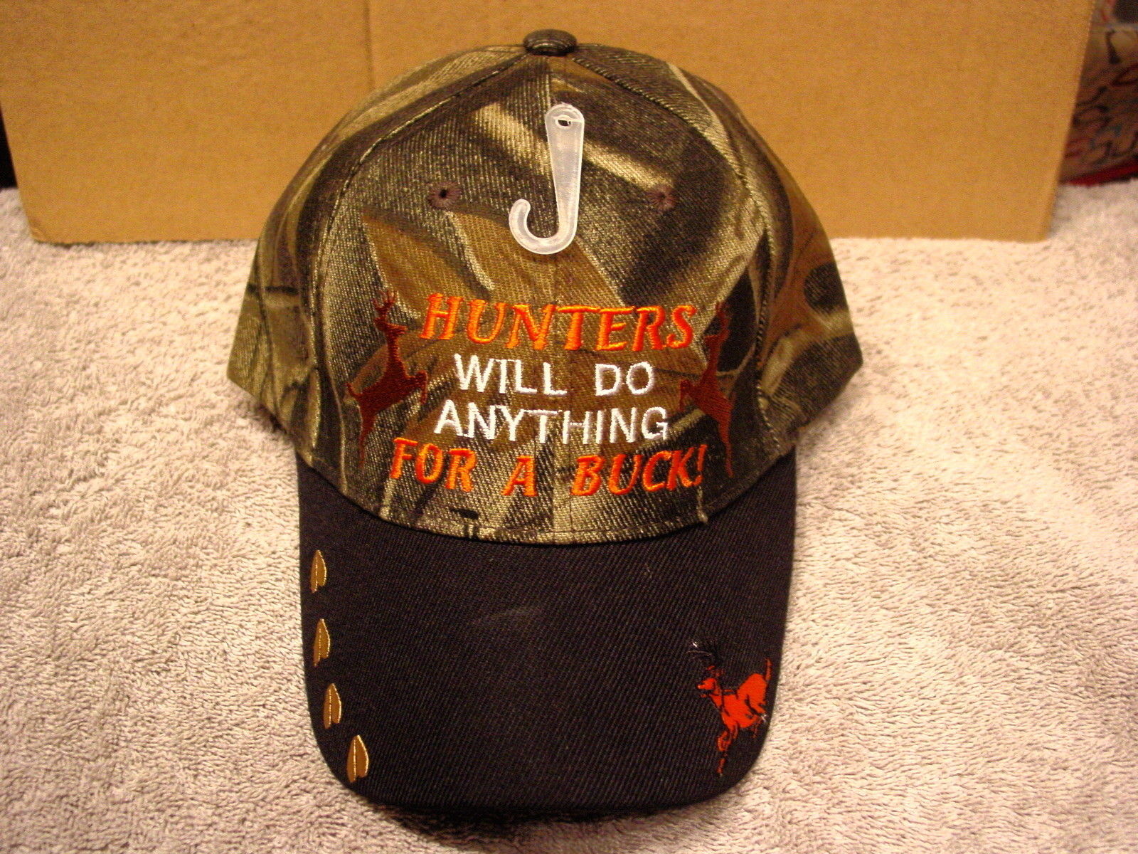 Primary image for HUNTING HUNTER DEER BASEBALL CAP ( CAMOUFLAGE AND BLACK )