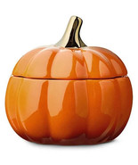 Pumpkin Spice 9 oz. Ceramic Pumpkin Filled Candle Holder with Lid by Mix... - $28.71