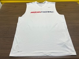 Arizona Wildcats Football Team-Issued Men’s White Sleeveless Shirt - Nik... - £15.81 GBP