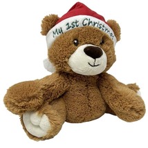 Aurora My First Christmas Teddy Bear Plush Holiday Embroidered Eyes - $12.82