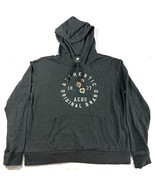 Aeropostale Fleece Hoodie Sweatshirt Gray Womens Sz XL Pullover Embroidered - $30.15 CAD