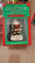 Gibson Collectible Santas From Around The Globe USA Miniature Figurine O... - $14.99