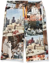 MSRP $32 GUESS Printed French Terry Active Casual Shorts, City Scene, 8 ... - $23.76