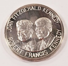 John F.Kennedy &amp; Robert F.Kennedy 1oz 999 Argento Rotonda - £65.49 GBP
