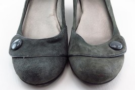 Me Too Wedge Gray Leather Women Shoes Size 10 Medium - £15.47 GBP