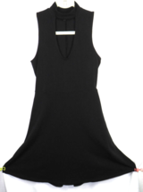 Express Size XS Black Mock Neck Cut Out Sleeveless Fit &amp; Flare Dress - £17.22 GBP
