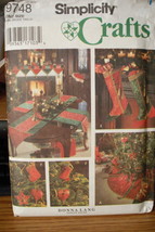 Christmas Pattern, Banner, Table Runner, Ornaments, Tree Skirt, Napkins UNCUT  - £5.52 GBP